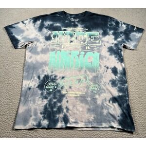 Paper Planes Shirt Mens XL Blue Tie Dye Made In America 2022 Festival Bad Bunny‎
